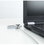 Tooq cable de seguridad universal con combinacion para portatiles - bloqueo de 4 digitos - acero 4.5mm - longitud 1.50m