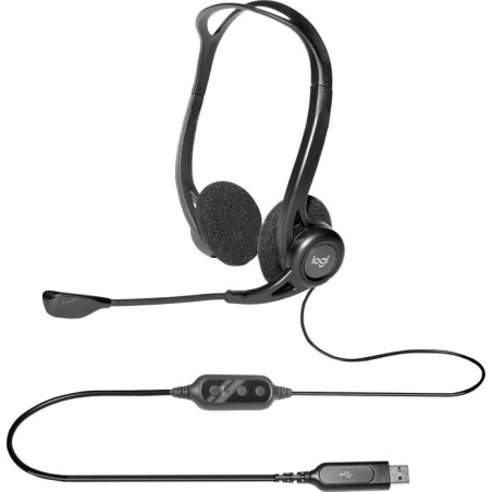 Logitech auriculares + micro pc960m stereo usb 981-000100