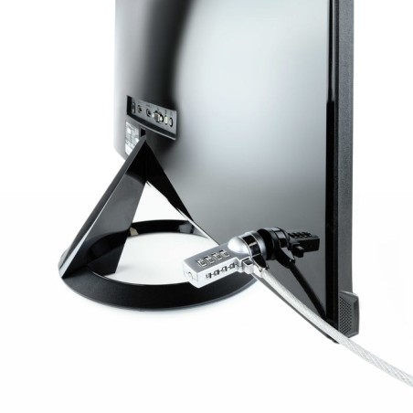 Tooq cable de seguridad universal con combinacion para portatiles - bloqueo de 4 digitos - acero 4.5mm - longitud 1.50m