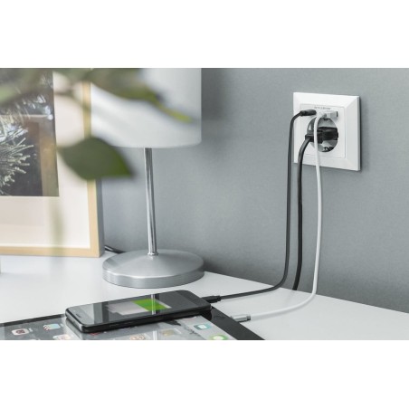 Digitus da-70615 toma de enchufe con 2 puertos usb