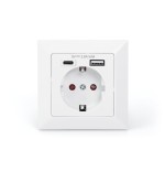 Digitus da-70615 toma de enchufe con 2 puertos usb