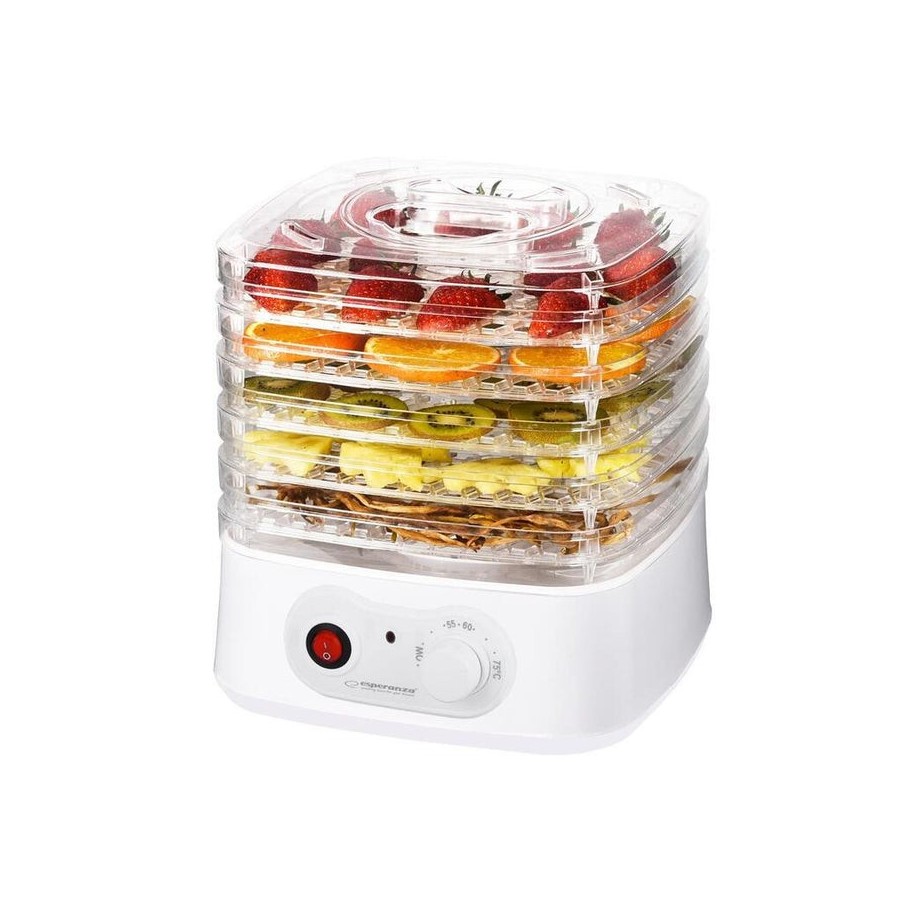 Deshidratador de alimentos esperanza 250 w  blanco transparente ekd004