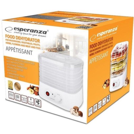 Deshidratador de alimentos esperanza 250 w  blanco transparente ekd004