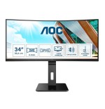 Monitor profesional curvo aoc cu34p2a 34'/ wqhd/ multimedia/ negro