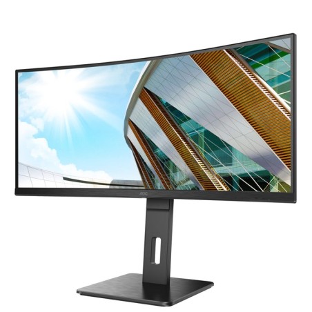 Monitor profesional curvo aoc cu34p2a 34'/ wqhd/ multimedia/ negro