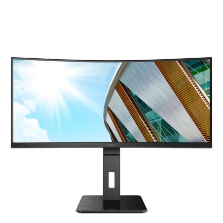 Monitor profesional curvo aoc cu34p2a 34'/ wqhd/ multimedia/ negro