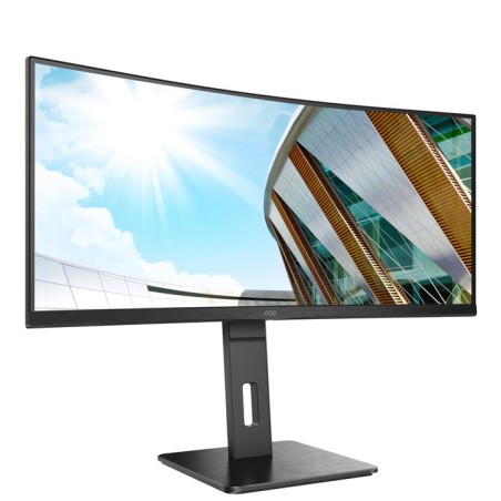 Monitor profesional curvo aoc cu34p2a 34'/ wqhd/ multimedia/ negro