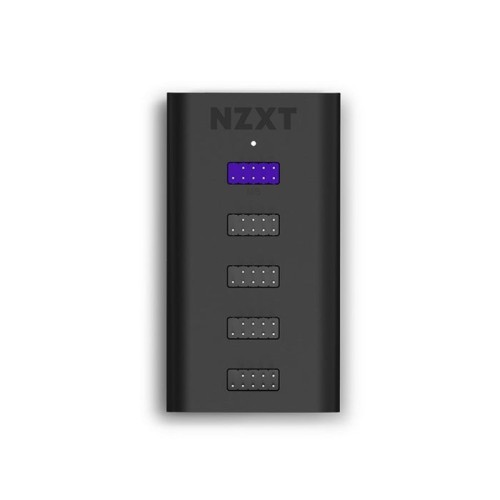 Concentrador usb nzxt ac-iusbh-m3, interno, salida 4xusb 2.0, entrada 1xusb 2.0, 1xsata, cuerpo magnetico cerrado, negro