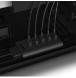 Concentrador usb nzxt ac-iusbh-m3, interno, salida 4xusb 2.0, entrada 1xusb 2.0, 1xsata, cuerpo magnetico cerrado, negro