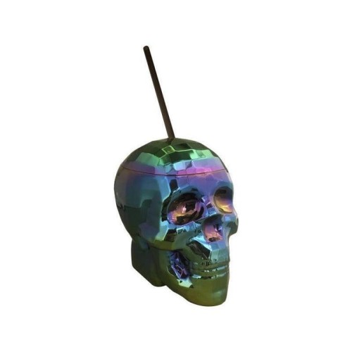 Taza skull cup oil slick