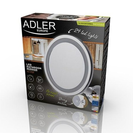Espejo cosmético con retroiluminación led adler ad 2168