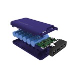 Batería externa realpower pb-15000c azul medianoche, usb c