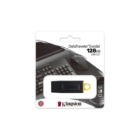 Pendrive kingston 128gb datatraveler exodia usb 3.2 gen 1 dtx/128gb
