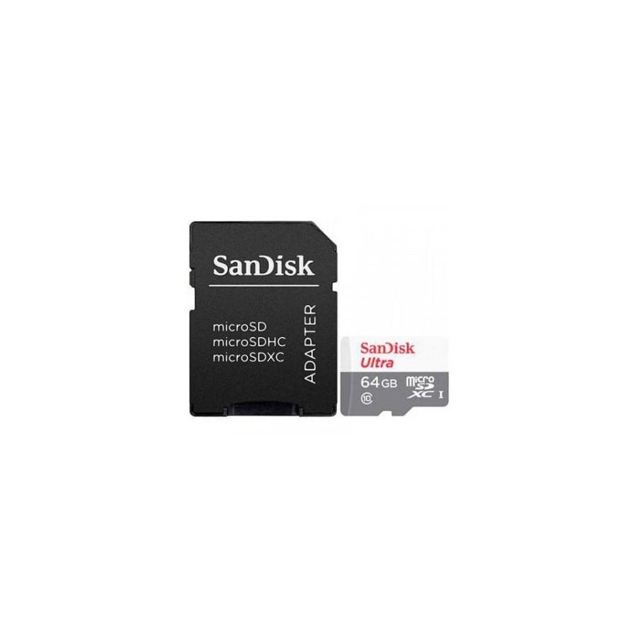 Tarjeta de memoria sandisk ultra 64gb microsd xc con adaptador clase 10 100mb s