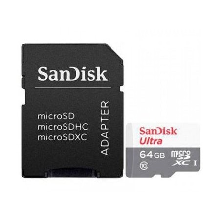 Tarjeta de memoria sandisk ultra 64gb microsd xc con adaptador clase 10 100mb s