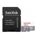 Tarjeta de memoria sandisk ultra 64gb microsd xc con adaptador clase 10 100mb s