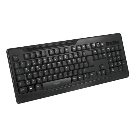 Logilink (aleman) teclado y raton inalambrico wl black de 1000dpi combo