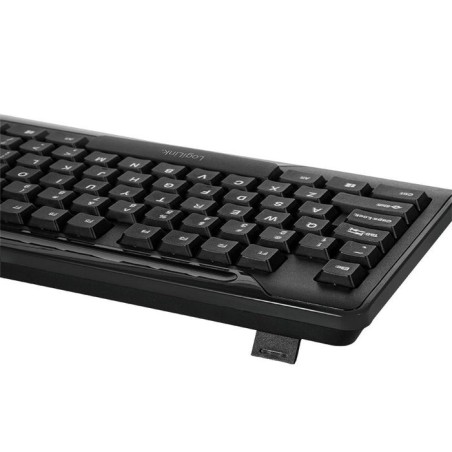 Logilink (aleman) teclado y raton inalambrico wl black de 1000dpi combo