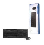 Logilink (aleman) teclado y raton inalambrico wl black de 1000dpi combo