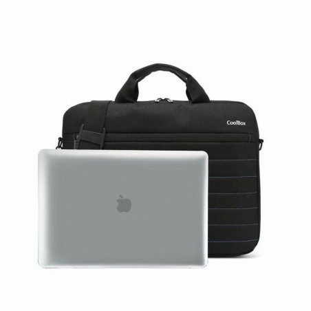 Coolbox maletin portatil 15.6" negro con asa y correa, impermeable
