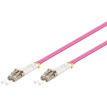 Goobay lc-lc om4 cable de fibra optica 5 m rosa