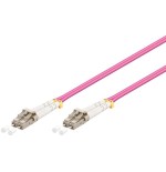 Goobay lc-lc om4 cable de fibra optica 5 m rosa