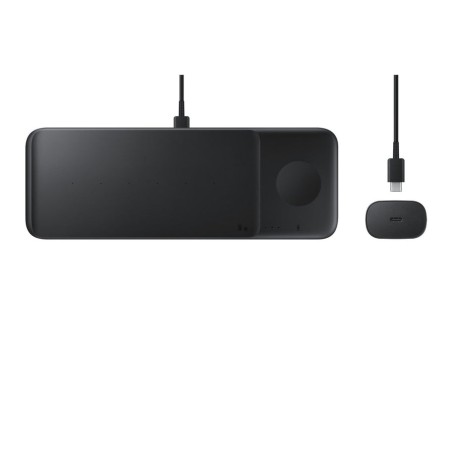 Samsung cargador qi wireless trio negro