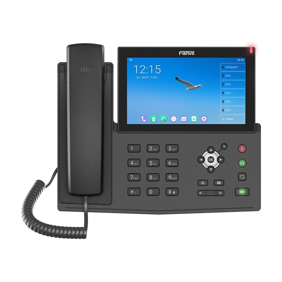 Teléfono ip fanvil x7a negro