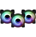Pack 3 ventiladores aerocool mirage 12 argb pro 12cm + h66f hub + mando a distancia