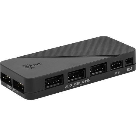 Pack 3 ventiladores aerocool mirage 12 argb pro 12cm + h66f hub + mando a distancia