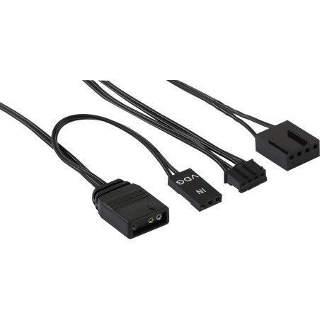 Pack 3 ventiladores aerocool mirage 12 argb pro 12cm + h66f hub + mando a distancia