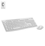 Teclado inglés + ratón logitech mk295 rf inalámbrico qwerty blanco