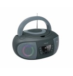 Radio cd fonestar boom-go-g gris 4w rms bluetooth fm usb/mp3 aux in salida auriculares efectos luminosos