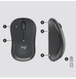 Teclado ingles + ratón logitech mk295 usb qwerty internacional ee.uu. grafito