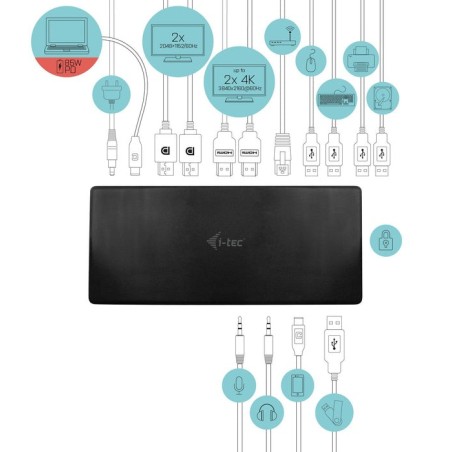 I-tec usb-c quattro display accs docking station con suministro de energía