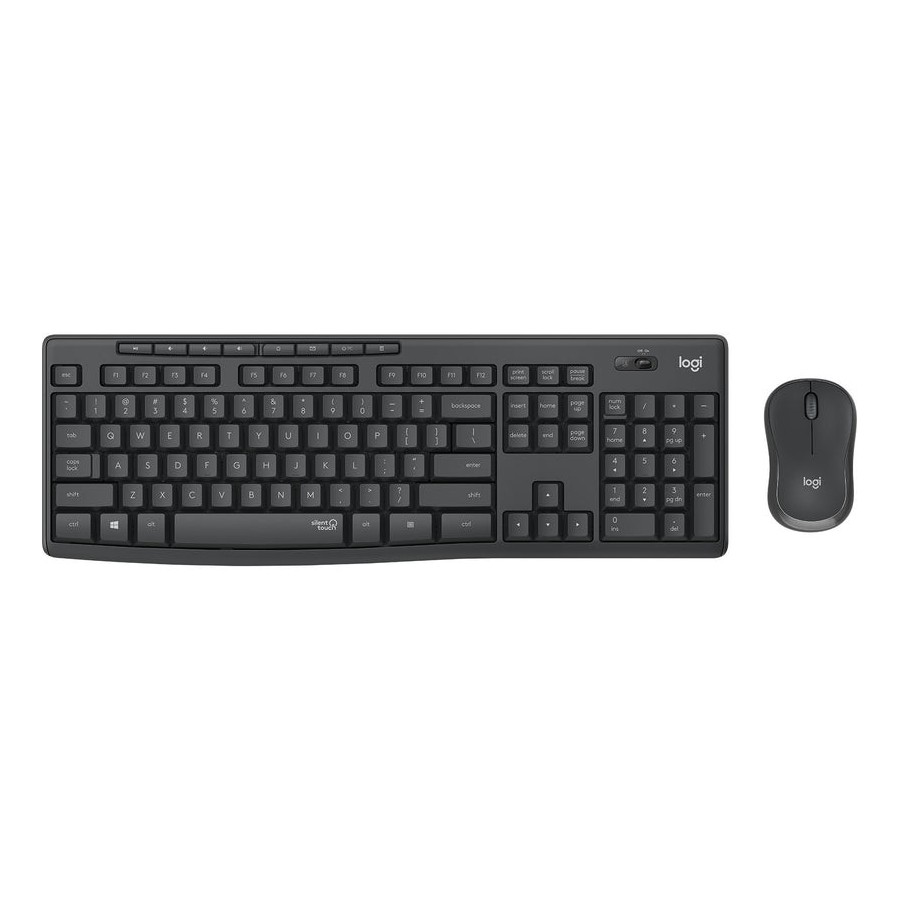 Teclado portugués logitech mk295 silent wireless combo ratón incluido rf inalámbrico grafito