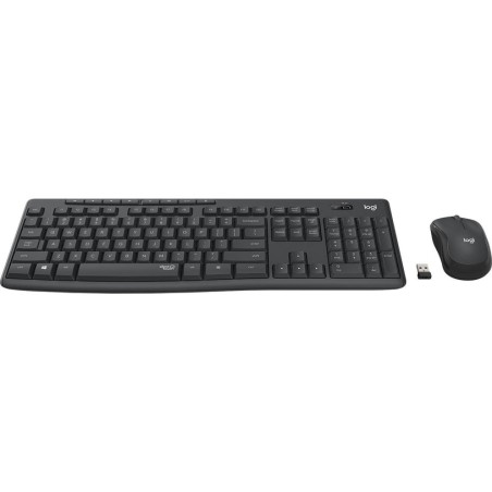 Teclado portugués logitech mk295 silent wireless combo ratón incluido rf inalámbrico grafito
