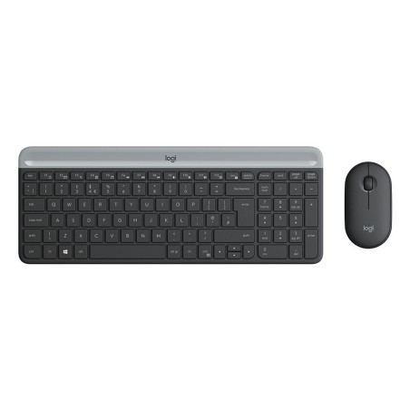 Teclado español + ratón logitech mk470 usb qwerty grafito 920-009198