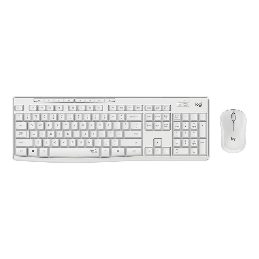 Teclado (aleman) + raton logitech wireless combo mk295 (920-009819) offwhite
