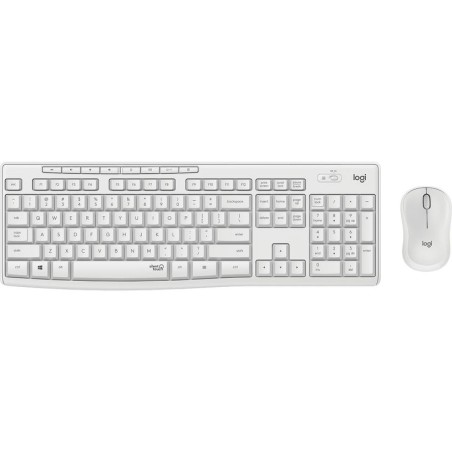 Teclado (aleman) + raton logitech wireless combo mk295 (920-009819) offwhite