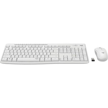Teclado (aleman) + raton logitech wireless combo mk295 (920-009819) offwhite