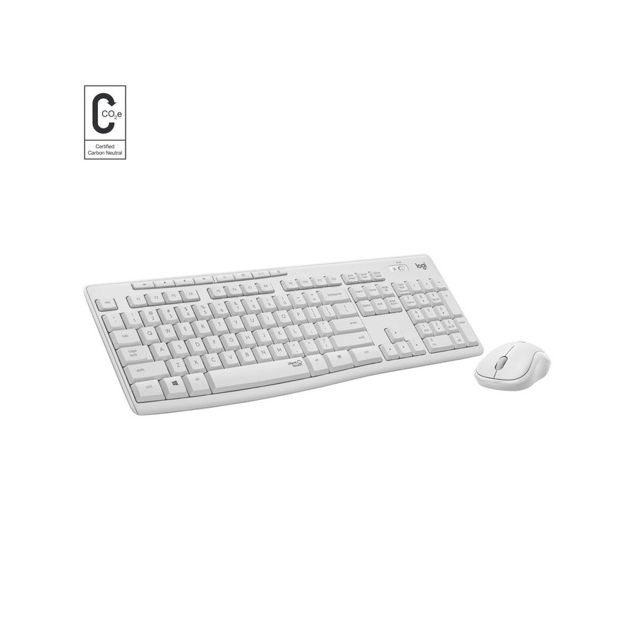Logitech teclado (suizo) + raton mk295 silent combo rf inalámbrico qwertz blanco