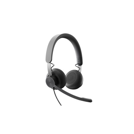 Logitech pack personal de colaboracion con video webcam c925e fullhd 1080p + auriculares  uc zone wired - color negro