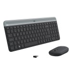 Teclado español + ratón logitech mk470 usb qwerty grafito 920-009198