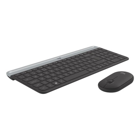 Teclado español + ratón logitech mk470 usb qwerty grafito 920-009198