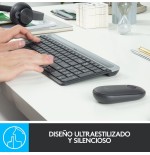 Teclado español + ratón logitech mk470 usb qwerty grafito 920-009198