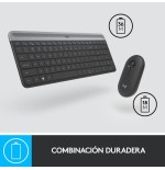 Teclado español + ratón logitech mk470 usb qwerty grafito 920-009198