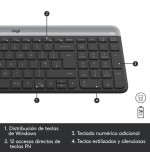 Teclado español + ratón logitech mk470 usb qwerty grafito 920-009198