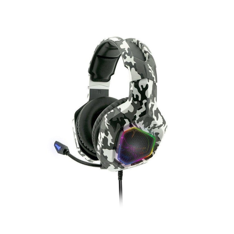 Auriculares gaming con micrófono spirit of gamer elite-h50 jack 3.5 camuflaje ártico