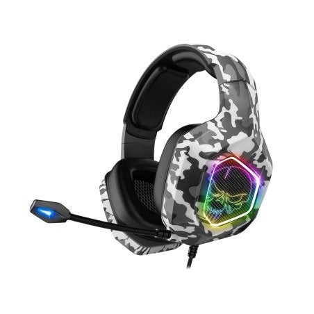 Auriculares gaming con micrófono spirit of gamer elite-h50 jack 3.5 camuflaje ártico